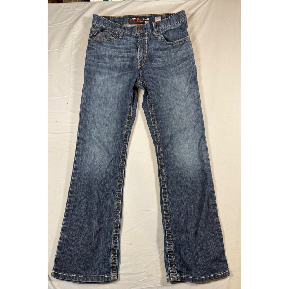 Ariat FR M4 Relaxed Boot Cut Jeans Mens 32x32 Medium Wash Flame Resistant CAT 2